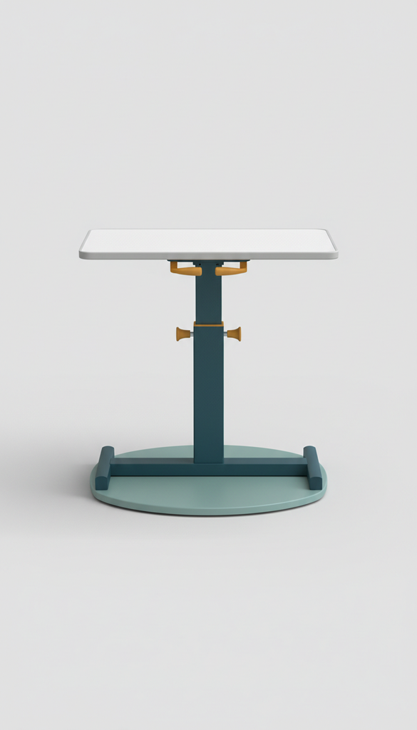 Adjustable Overbed Table with Antimicrobial Surface