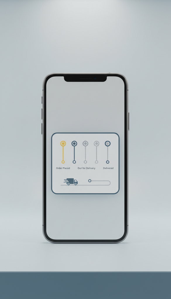 Smartphone Featuring Order Tracking Module