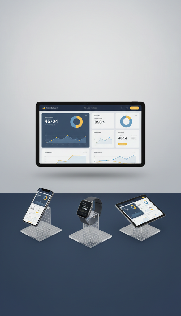 Tablet With Retailer Dashboard Interface