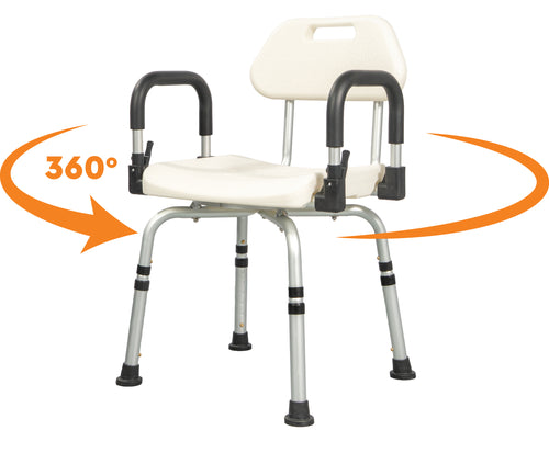 360° Rotating shower chair