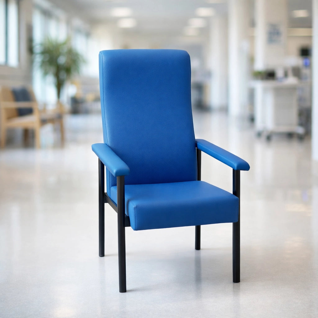 Tara Steel Frame High Back Chair